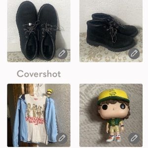 TIMS🖤sz8.5+ Stranger Things=DemoGorgon tee M+Jacket +Funko Dustin